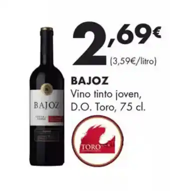 Supermercados Lupa BAJOZ Vino tinto joven, BAJOZ D.O. Toro oferta