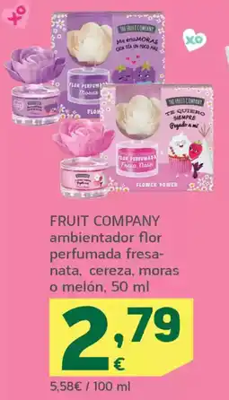 HiperDino FRUIT COMPANY ambientador flor perfumada fresa- nata, cereza, moras o melón oferta