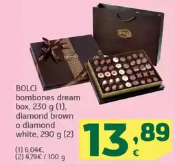 HiperDino BOLCI bombones dream box diamond brown o diamond white oferta