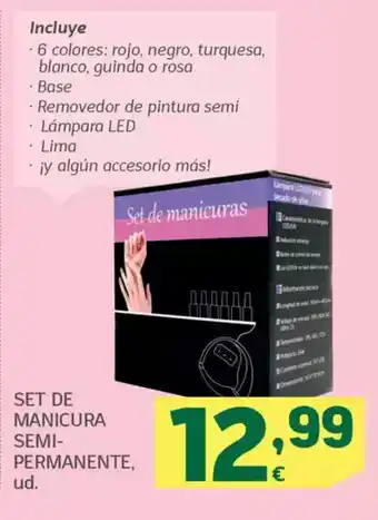 HiperDino SET DE MANICURA SEMI- PERMANENTE, oferta