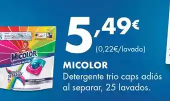 Supermercados Lupa MICOLOR Detergente trio caps adiós al separar, 25 lavados. oferta