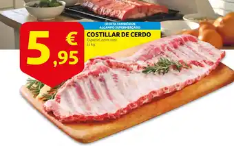 Alcampo Costillar de cerdo especial para asar. oferta