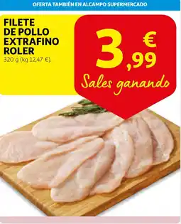 Alcampo Filete de pollo extrafino roler oferta