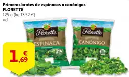 Alcampo FLORETTE Primeros brotes de espinacas o canónigos oferta