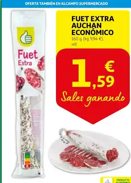 Alcampo Fuet extra auchan económico oferta