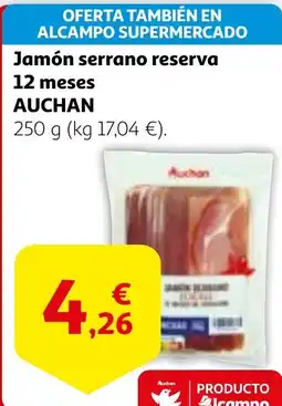 Alcampo AUCHAN Jamón serrano reserva 12 meses oferta