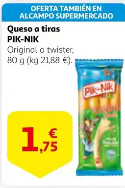 Alcampo PIK-NIK Queso a tiras oferta