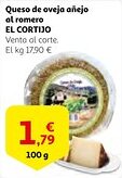 Alcampo EL CORTIJO Queso de oveja añejo al romero oferta