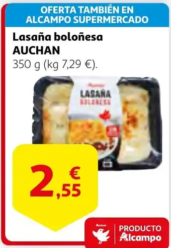 Alcampo AUCHAN Lasaña boloñesa oferta