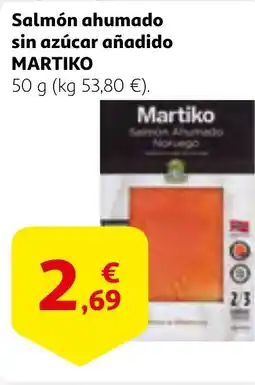 Alcampo MARTIKO Salmón ahumado sin azúcar añadido oferta