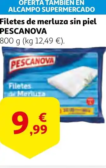 Alcampo PESCANOVA Filetes de merluza sin piel oferta