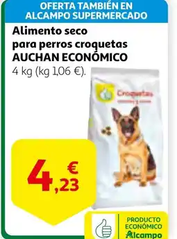 Alcampo AUCHAN ECONÓMICO Alimento seco para perros croquetas oferta