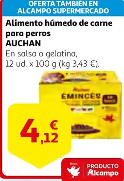 Alcampo AUCHAN Alimento húmedo de carne para perros oferta