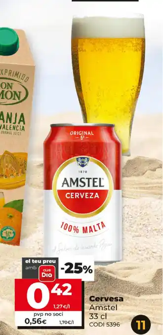 Dia Amstel Cerveza 33cl oferta
