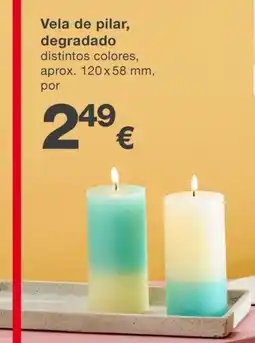 KIK Vela de pilar, degradado oferta