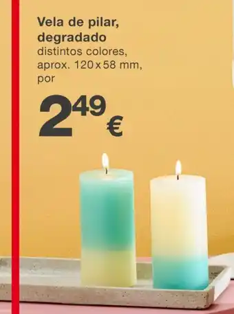 KIK Vela de pilar, degradado oferta