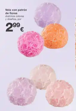 KIK Vela con patrón de flores oferta