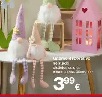 KIK Gnomo decorativo sentado oferta