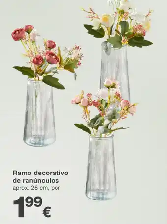 KIK Ramo decorativo de ranúnculos oferta