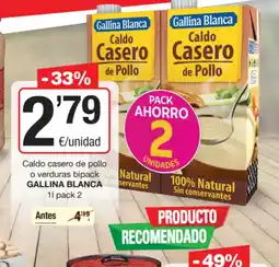 SPAR Fragadis GALLINA BLANCA Caldo casero de pollo o verduras bipack oferta