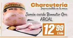 SPAR Fragadis ARGAL Jamón cocido Bonnatur Oro oferta