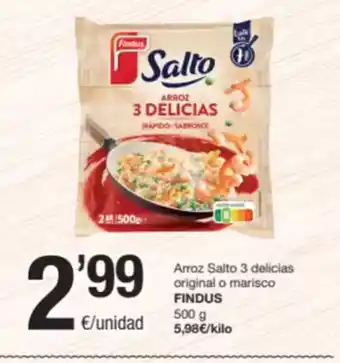 SPAR Fragadis FINDUS Arroz Salto 3 delicias original o marisco oferta