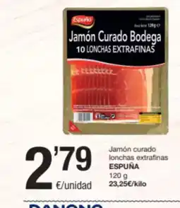 SPAR Fragadis ESPUÑA Jamón curado lonchas extrafinas oferta