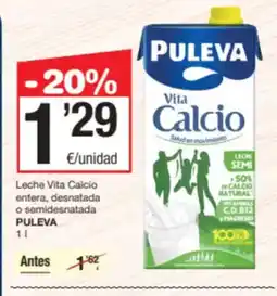 SPAR Fragadis PULEVA Leche Vita Calcio entera, desnatada o semidesnatada oferta