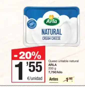 SPAR Fragadis ARLA Queso untable natural oferta