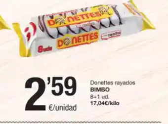 SPAR Fragadis BIMBO Donettes rayados oferta