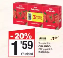 SPAR Fragadis ORLANDO Tomate frito oferta