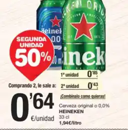 SPAR Fragadis HEINEKEN Cerveza original o 0,0% oferta