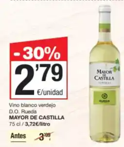 SPAR Fragadis MAYOR DE CASTILLA Vino blanco verdejo D.O. Rueda oferta