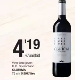 SPAR Fragadis GLARIMA Vino tinto joven D.O. Somontano oferta