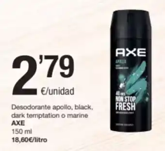 SPAR Fragadis AXE Desodorante apollo, black, dark temptation o marine oferta