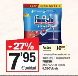 SPAR Fragadis FINISH Lavavajillas máquina todo en 1 o quantum oferta