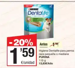 SPAR Fragadis PURINA Higiene Dentalife para perros raza pequeña o mediana oferta