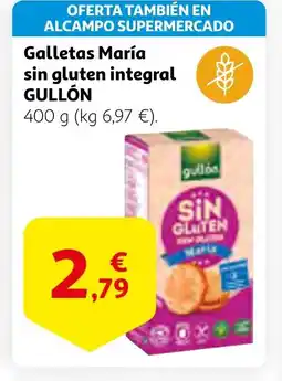 Alcampo GULLÓN Galletas María sin gluten integral oferta