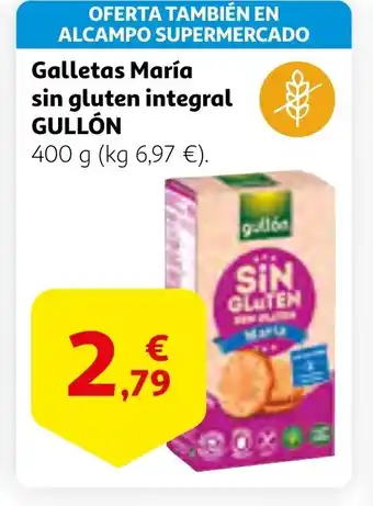 Alcampo GULLÓN Galletas María sin gluten integral oferta