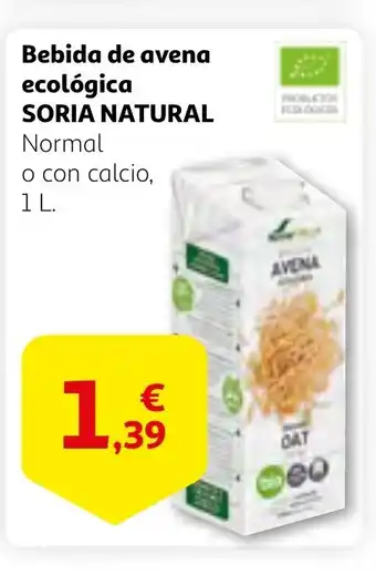 Alcampo SORIA NATURAL Bebida de avena ecológica oferta