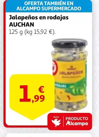 Alcampo AUCHAN Jalapeños en rodajas oferta