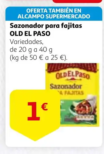 Alcampo OLD EL PASO Sazonador para fajitas oferta