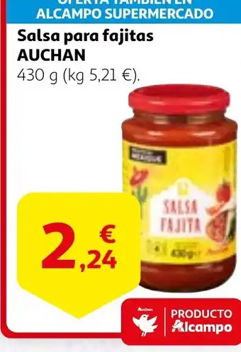 Alcampo AUCHAN Salsa para fajitas oferta