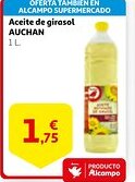 Alcampo AUCHAN Aceite de girasol oferta