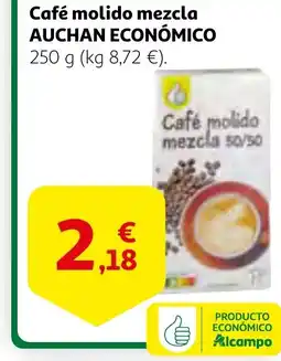 Alcampo AUCHAN ECONÓMICO Café molido mezcla oferta