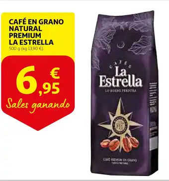 Alcampo LA ESTRELLA Café en grano natural premium oferta