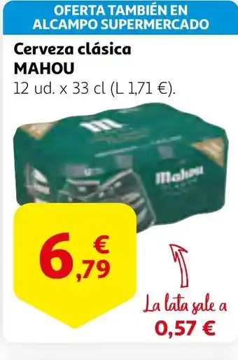 Alcampo MAHOU Cerveza clásica oferta