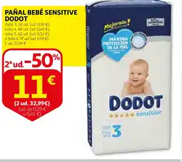 Alcampo DODOT Pañal bebé sensitive oferta