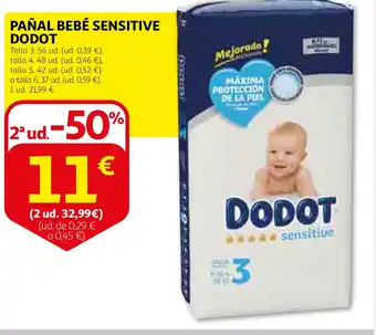 Alcampo DODOT Pañal bebé sensitive oferta