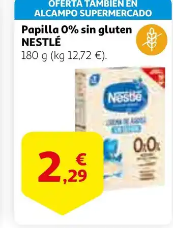 Alcampo NESTLÉ Papilla 0% sin gluten oferta